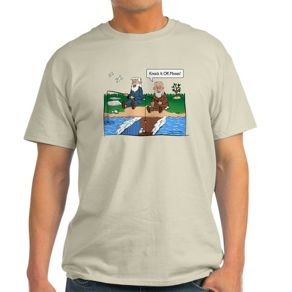 CafePress - Fishing With Moses Light T Shirt - Men's Classic Graphic T-Shirt