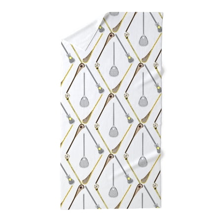 CafePress - Five Lacrosse Sticks - Large Beach Towel, Soft 30"x60" Towel with Unique Design