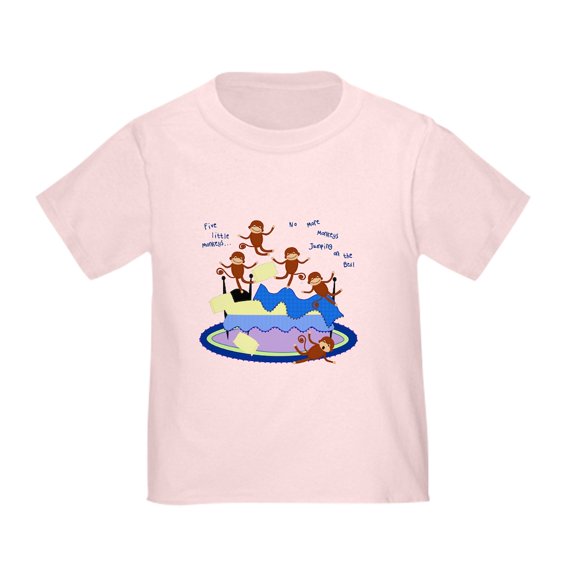 CafePress - Five Little Monkeys... Toddler T Shirt - Cute Toddler T-Shirt, 100% Cotton
