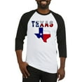 thumbnail image 1 of CafePress - Flag Map With Texas Baseball Jersey - Cotton Baseball Jersey, 3/4 Raglan Sleeve Shirt, 1 of 4