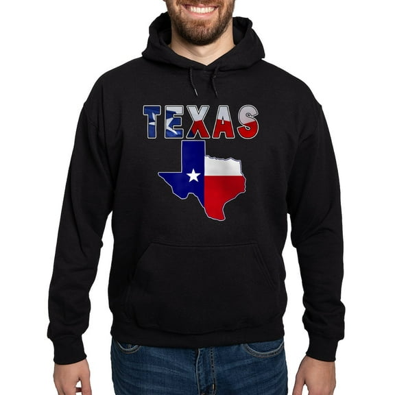 CafePress - Flag Map With Texas Hoodie (Dark) - Pullover Hoodie, Classic, Comfortable Hooded Sweatshirt