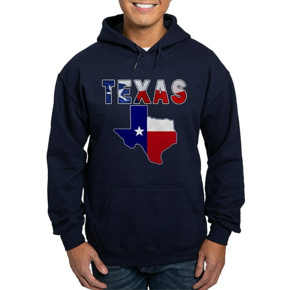 CafePress - Flag Map With Texas Hoodie (Dark) - Pullover Hoodie, Classic, Comfortable Hooded Sweatshirt