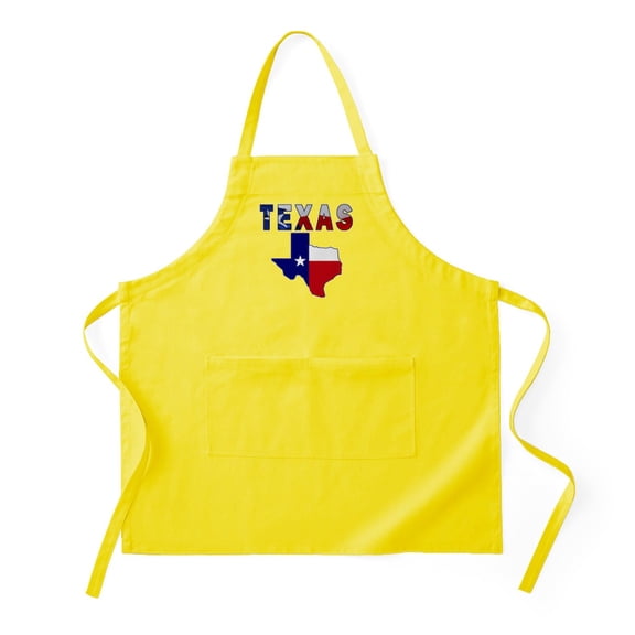 CafePress - Flag Map With Texas - Kitchen Apron with Pockets, Grilling Apron, Baking Apron