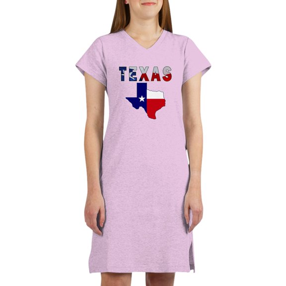 CafePress - Flag Map With Texas - Women's Nightshirt