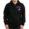 thumbnail image 1 of CafePress - Flag Map With Texas Zip Hoodie (Dark) - Zip Hoodie, Classic Hooded Sweatshirt with Metal Zipper, 1 of 4