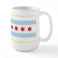 thumbnail image 1 of CafePress - Flag Of Chicago Stars And Stripes Mugs - 15 oz Ceramic Large White Nolvety Mug, 1 of 6