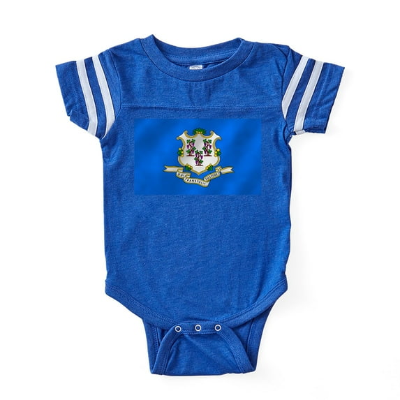 CafePress - Flag Of Connecticut - Cute Infant Baby Football Bodysuit
