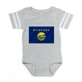 thumbnail image 1 of CafePress - Flag Of Montana - Cute Infant Baby Football Bodysuit, 1 of 3