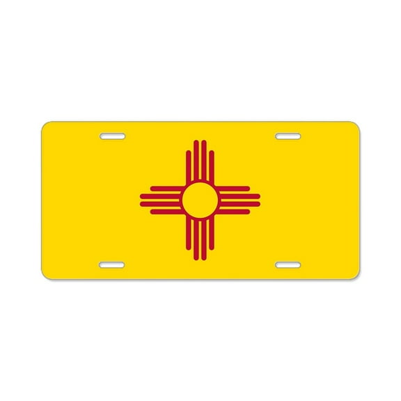 CafePress - Flag Of New Mexico - Aluminum License Plate, Front License Plate, Vanity Tag