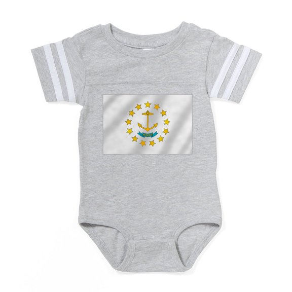 CafePress - Flag Of Rhode Island - Cute Infant Baby Football Bodysuit