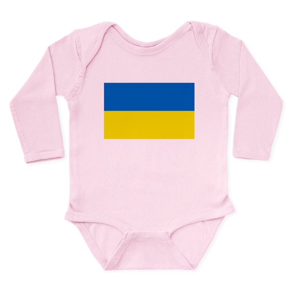CafePress - Flag Of Ukraine Body Suit - Long Sleeve Cotton Baby Bodysuit