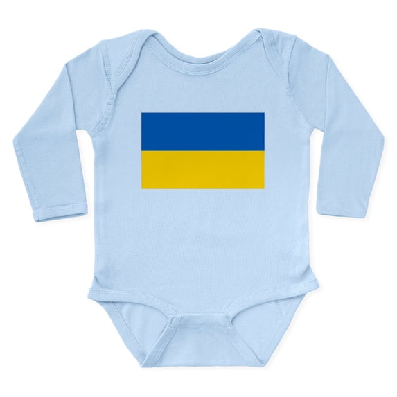CafePress - Flag Of Ukraine Body Suit - Long Sleeve Cotton Baby Bodysuit