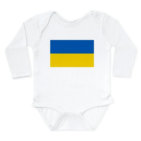CafePress - Flag Of Ukraine Body Suit - Long Sleeve Cotton Baby Bodysuit