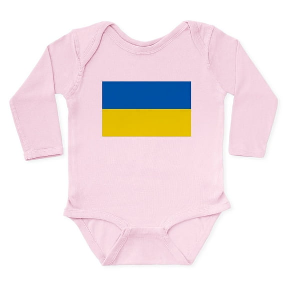 CafePress - Flag Of Ukraine Body Suit - Long Sleeve Cotton Baby Bodysuit