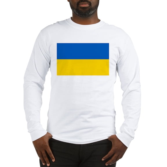 CafePress - Flag Of Ukraine Long Sleeve T Shirt - Unisex Cotton Long Sleeve T-Shirt