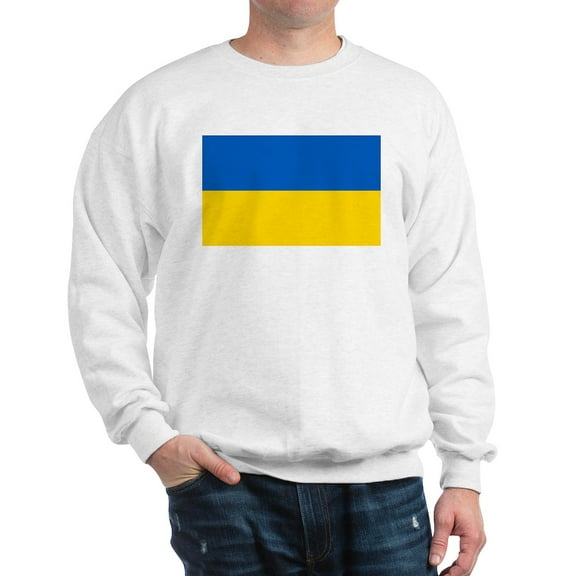 CafePress - Flag Of Ukraine Sweatshirt - Crew Neck Sweatshirt