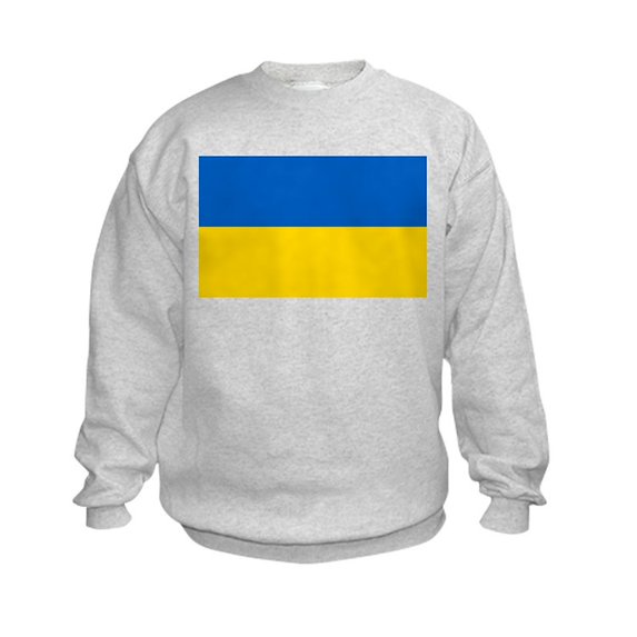 CafePress - Flag Of Ukraine Sweatshirt - Kids Sweatshirt, Youth Crew Neck Sweatshirt