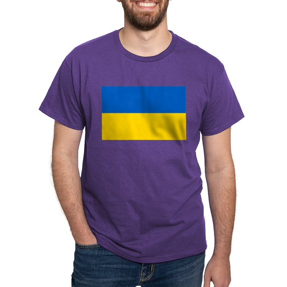 CafePress - Flag Of Ukraine T Shirt - Men's Classic Graphic Cotton T-Shirt