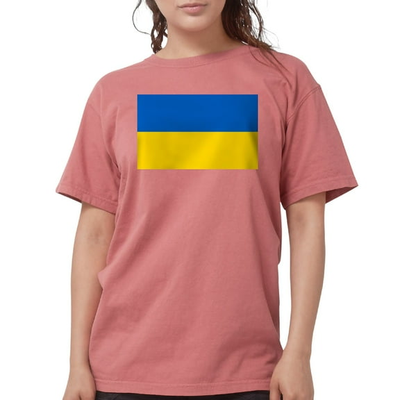 CafePress - Flag Of Ukraine T Shirt - Womens Comfort Colors® Shirt