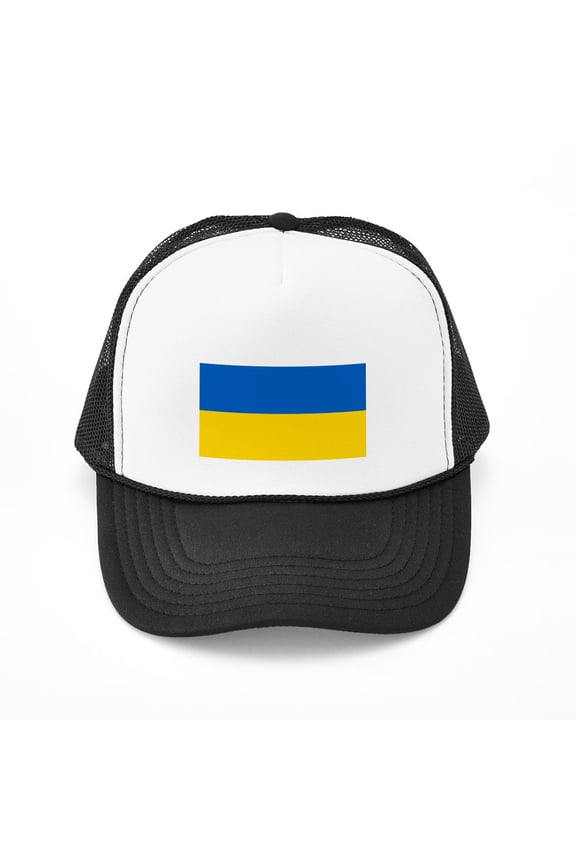 - Flag Of Ukraine - Adjustable Unisex Printed Trucker Hat with Mesh Back