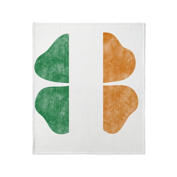 CafePress - Flag Shamrock Dk Throw Blanket - Soft Fleece Throw Blanket, 50"x60" for All Ages