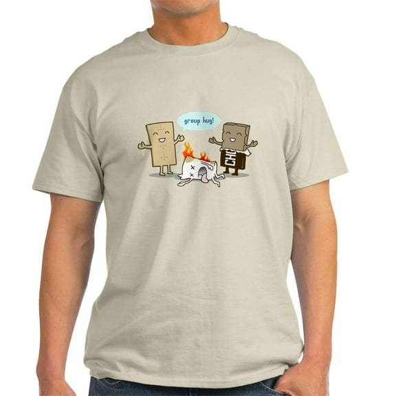 CafePress - Flaming Marshmallow Group Hug! T Shirt - Men's Classic Graphic T-Shirt