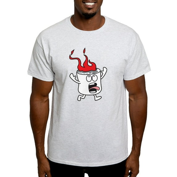 CafePress - Flaming Marshmallow T Shirt - Men's Classic Graphic T-Shirt