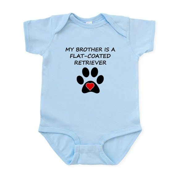 CafePress - Flat Coated Retriever Brother Body Suit - Baby Light Bodysuit, Size Newborn - 24 Months