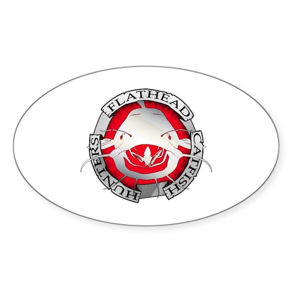 CafePress - Flathead Catfish Hunters - Sticker (Oval)