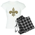 thumbnail image 1 of CafePress - Fleur De Lis Black Gold Women's Light Pajamas - Women's Short Sleeve Print T-Shirt and Pants Light Cotton Pajama Set, 1 of 7