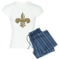 thumbnail image 1 of CafePress - Fleur De Lis Black Gold Women's Light Pajamas - Women's Short Sleeve Print T-Shirt and Pants Light Cotton Pajama Set, 1 of 7