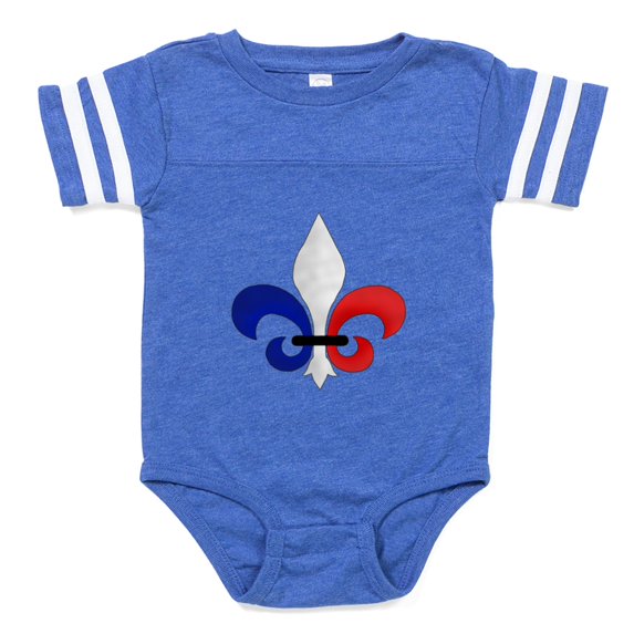 CafePress - Fleur De Lis - Cute Infant Baby Football Bodysuit