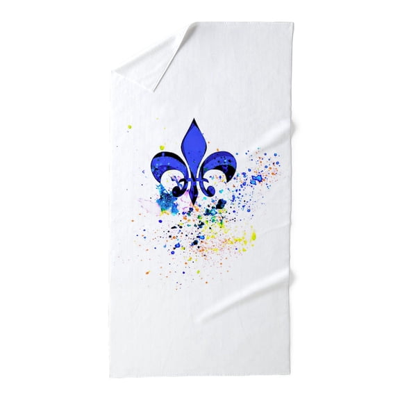 CafePress - Fleur De Lis Splatter - Large Beach Towel, Soft 30"x60" Towel with Unique Design