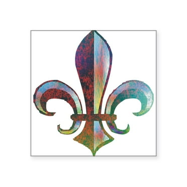 CafePress - Fleur De Lis - Square Sticker 3" x 3"