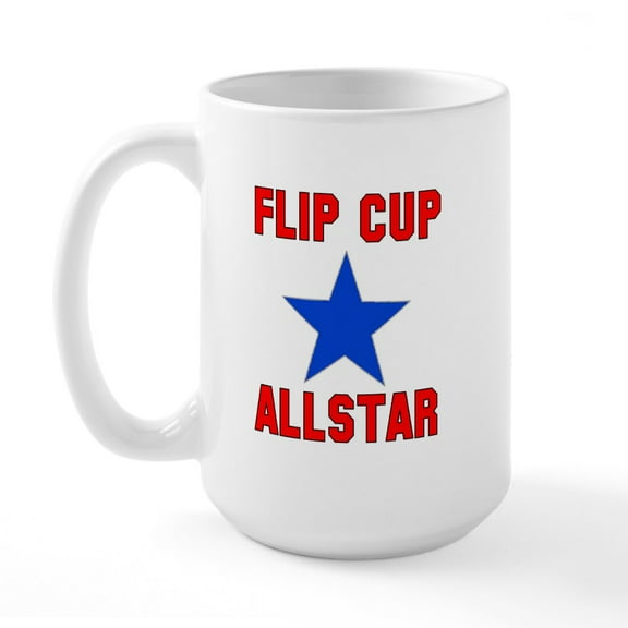 CafePress - Flip Cup Allstar Large Mug - 15 oz Ceramic Large White Novelty Mug