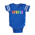 thumbnail image 1 of CafePress - Flip Flops Rainbow_Tr - Cute Infant Baby Football Bodysuit, 1 of 3