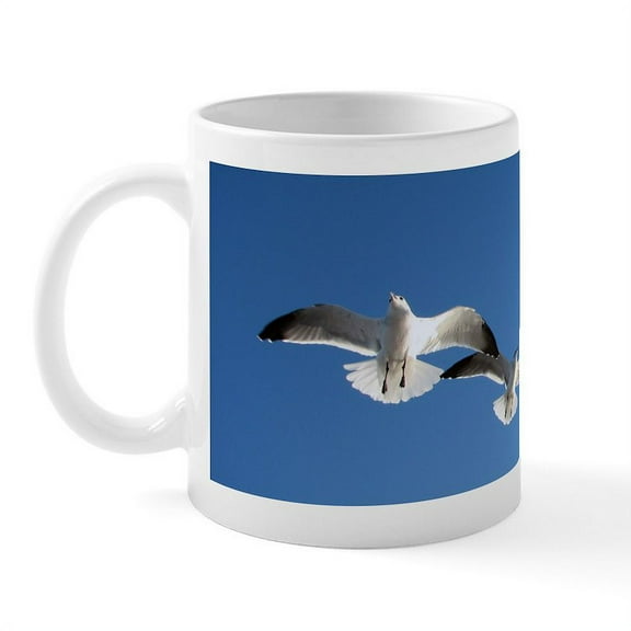 CafePress - Flock Of Seagulls Mug - 11 oz Ceramic Mug - Novelty Coffee Tea Cup