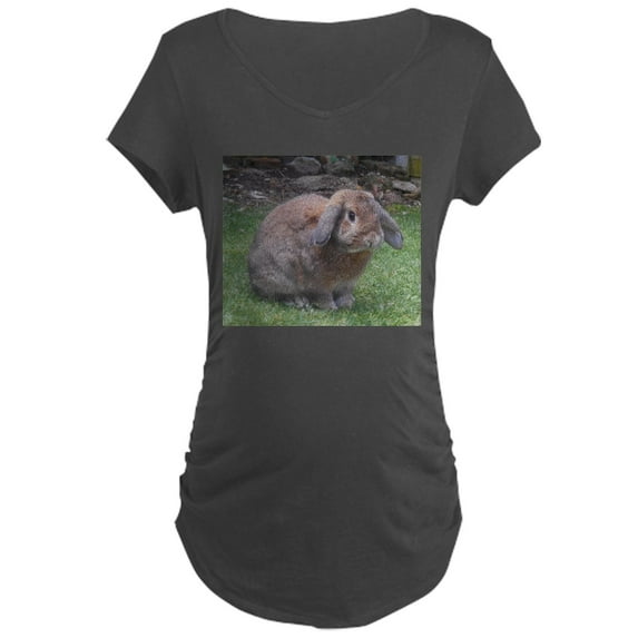 CafePress - Floppy Eared Bunny Maternity T Shirt - Maternity Dark T-Shirt