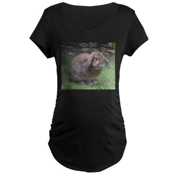 CafePress - Floppy Eared Bunny Maternity T Shirt - Maternity Dark T-Shirt