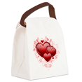 thumbnail image 1 of CafePress - Floral Hearts - Canvas Lunch Bag with Strap Handle, 1 of 2