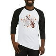thumbnail image 1 of CafePress - Floral Violin Baseball Jersey - Cotton Baseball Jersey, 3/4 Raglan Sleeve Shirt, 1 of 4