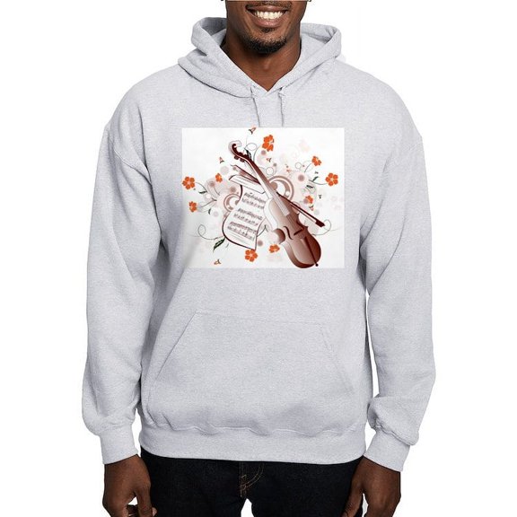 CafePress - Floral Violin Hooded Sweatshirt - Pullover Hoodie, Hooded Sweatshirt