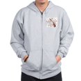 thumbnail image 1 of CafePress - Floral Violin Zip Hoodie - Zip Hoodie, Classic Hooded Sweatshirt with Metal Zipper, 1 of 4