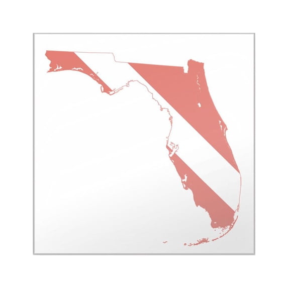 CafePress - Florida Diver Square Sticker 3 X 3 - Square Sticker 3" x 3"