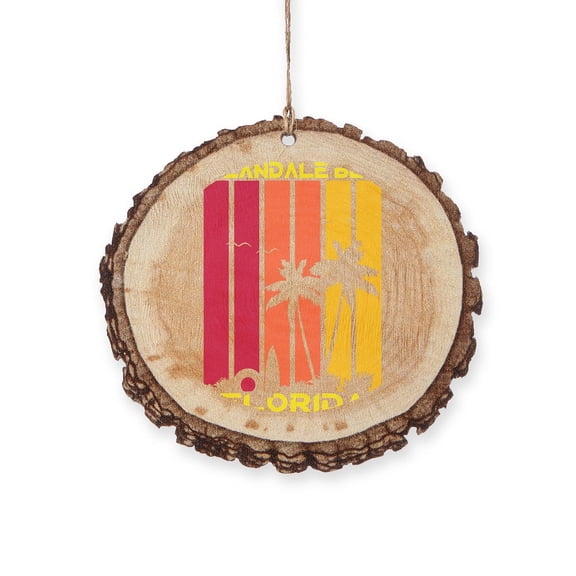 CafePress - Florida Hallandale Beach - Rustic Wood Ornament, 2.75"x2.5"
