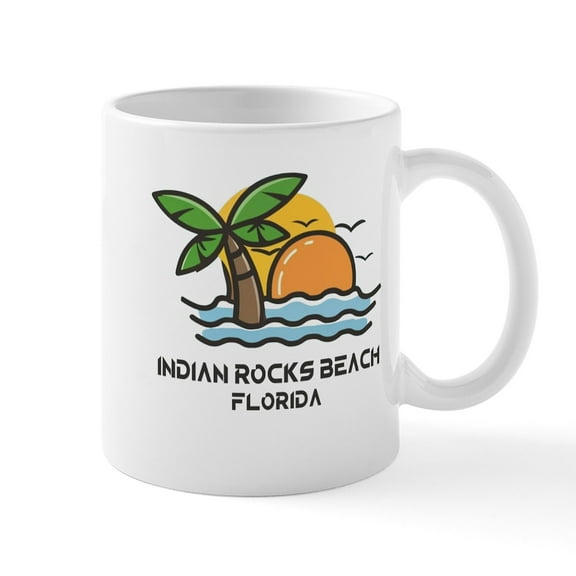 CafePress - Florida Indian Rocks Beach Mugs - 11 oz Ceramic Mug - Novelty Coffee Tea Cup
