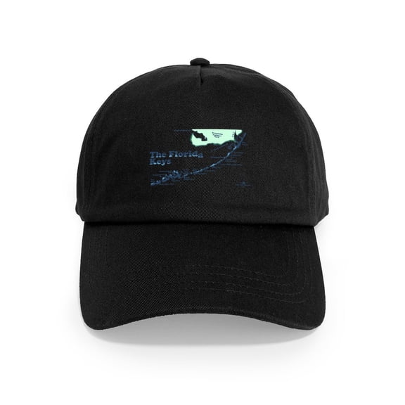 CafePress - Florida Keys Map Design. Cap - Adjustable 100% Brushed Unisex Casual Cotton Baseball Cap, Beige, 1