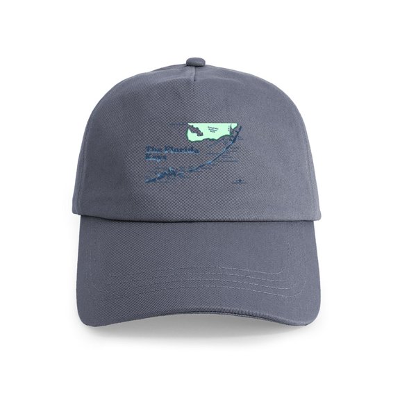 CafePress - Florida Keys Map Design. Cap - Adjustable 100% Brushed Unisex Casual Cotton Baseball Cap, Beige, 1