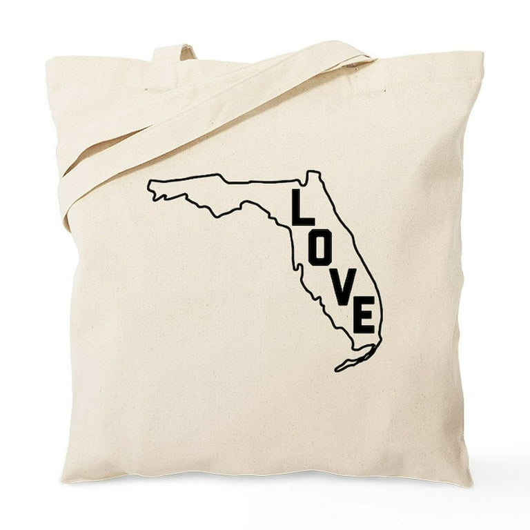 "Someone In Florida" Canvas Tote Bag - Reusable Natural Cotton Bag, Two Sizes Available