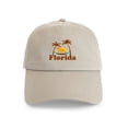 thumbnail image 1 of CafePress - Florida Palm Trees Design. Cap - Adjustable 100% Brushed Unisex Casual Cotton Baseball Cap, Beige, 1, 1 of 2